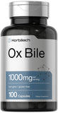 Horbaach Ox Bile: cápsulas de 1000 mg para apoyo digestivo diario.