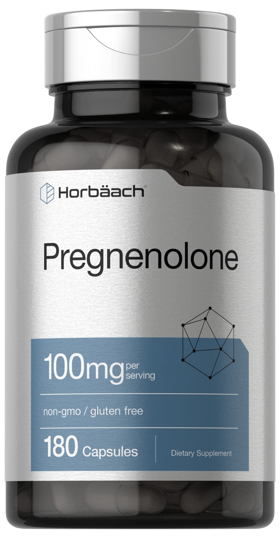 Cápsulas Horbäach Pregnenolona 100 mg para uso diario
