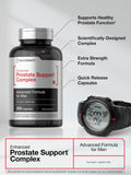 Horbaach Prostata mezcla herbal: muestra la combinación de palmetto, pygeum y ortiga.