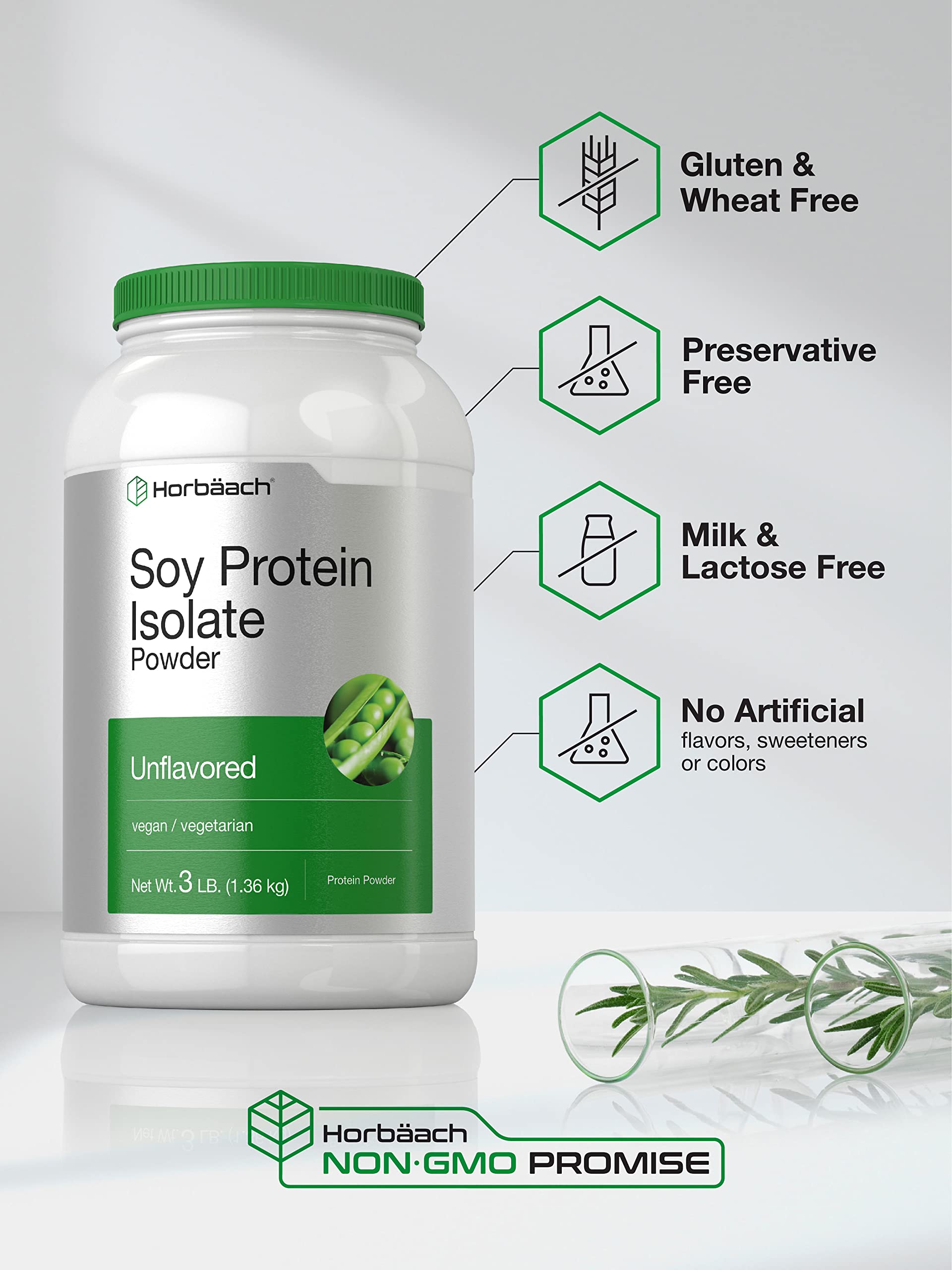Horbaach proteína de soja aislada, uso en horneados, sabor neutro.