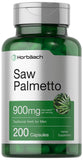 Horbäach Saw Palmetto Extract, botella de 200 cápsulas, posible apoyo diario.