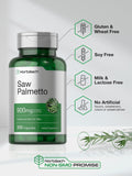 Horbäach Saw Palmetto Extract, caja en mesa, fácil de revisar para la rutina.