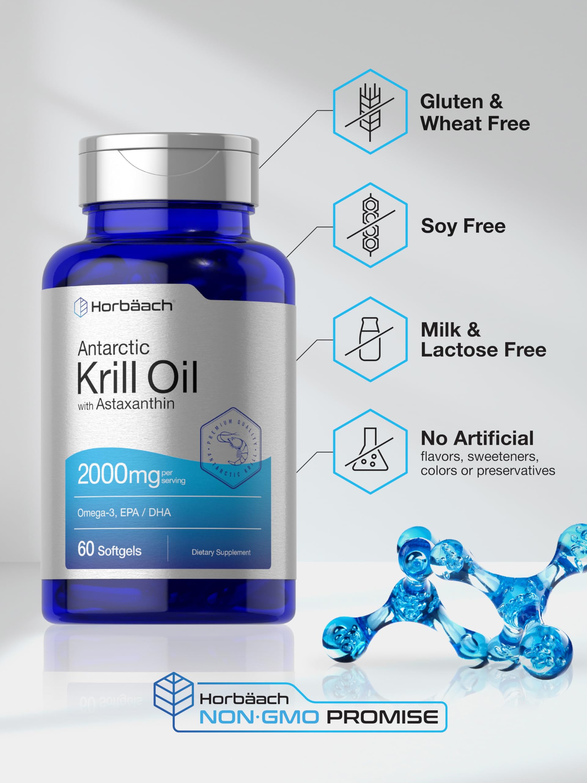Horbäach Krill sin OGM para una fórmula limpia