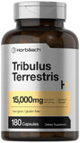 Horbäach Tribulus Terrestris en bote de cápsulas para entrenamientos sostenidos.