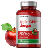 Horbäach vinagre de sidra de manzana en cápsulas, bote práctico para uso diario.