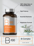 Horbäach B-100 Complex: etiqueta clara y sin gluten