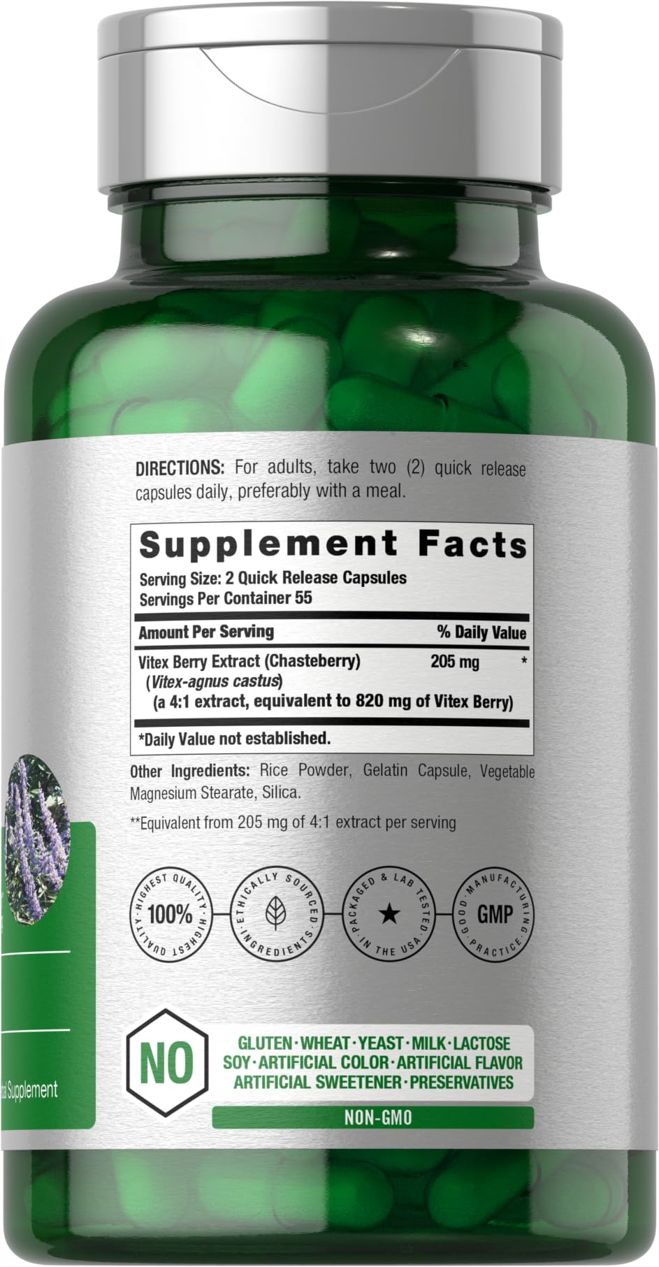 Vitex Horbaach: botella de cápsulas para una rutina diaria.