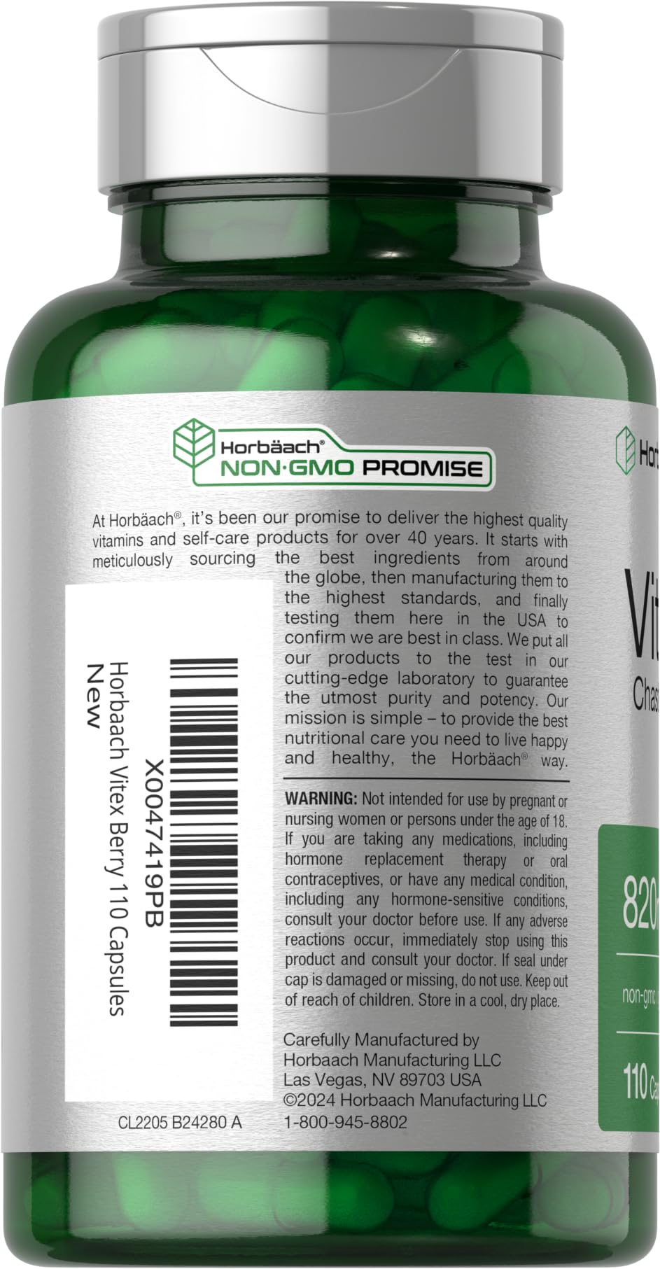 Vitex Horbaach: etiqueta frontal que destaca calidad.