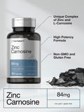 Horbaach Zinc Carnosine etiqueta: composición clara para una selección informada.