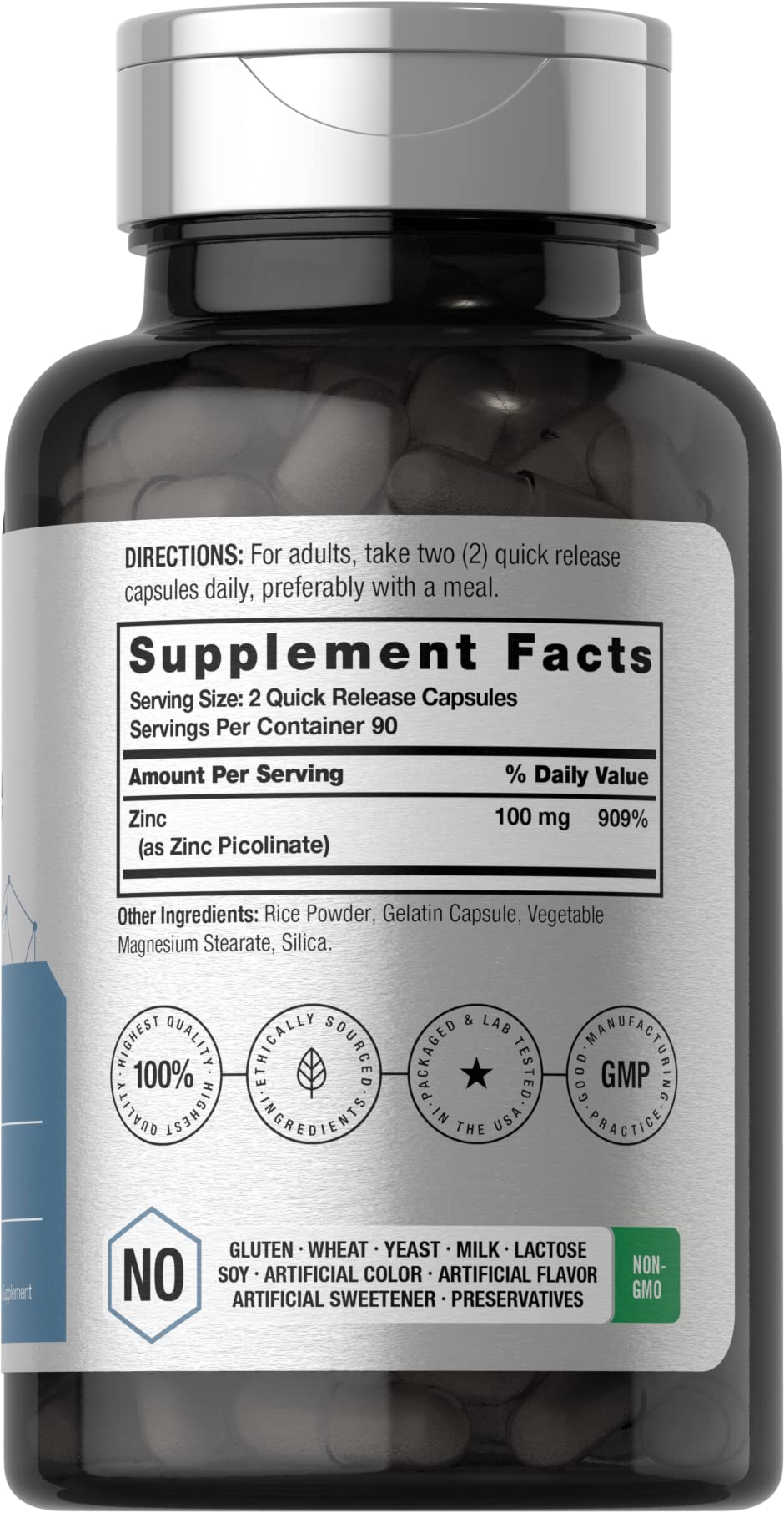 horbaach zinc picolinate botella: formato práctico para la ingesta diaria