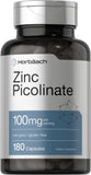 horbaach zinc picolinate cápsulas: suplemento diario de zinc de alta biodisponibilidad