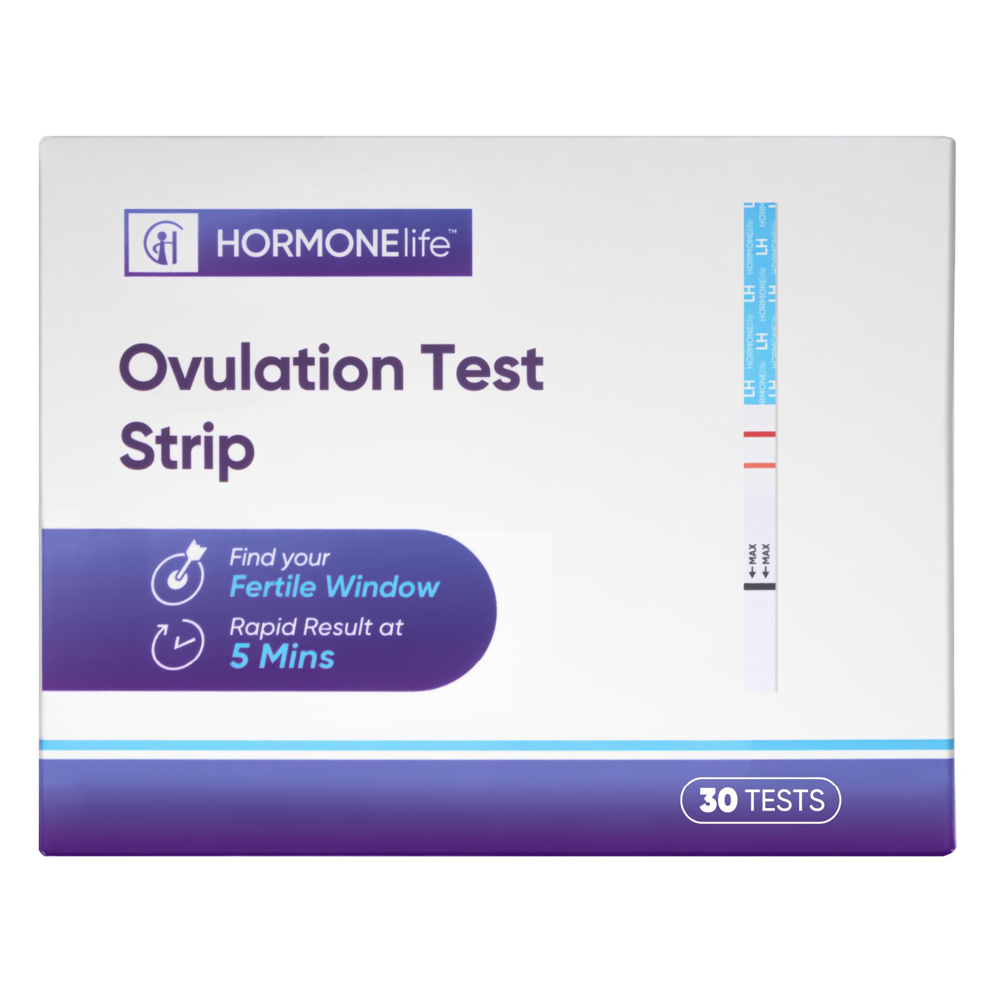 Tiras de ovulación Hormonelife lectura clara para detectar el pico LH y planificar la concepción.