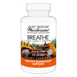 Host Defense Breathe cápsulas, botella frontal para apoyo diario del sistema respiratorio.