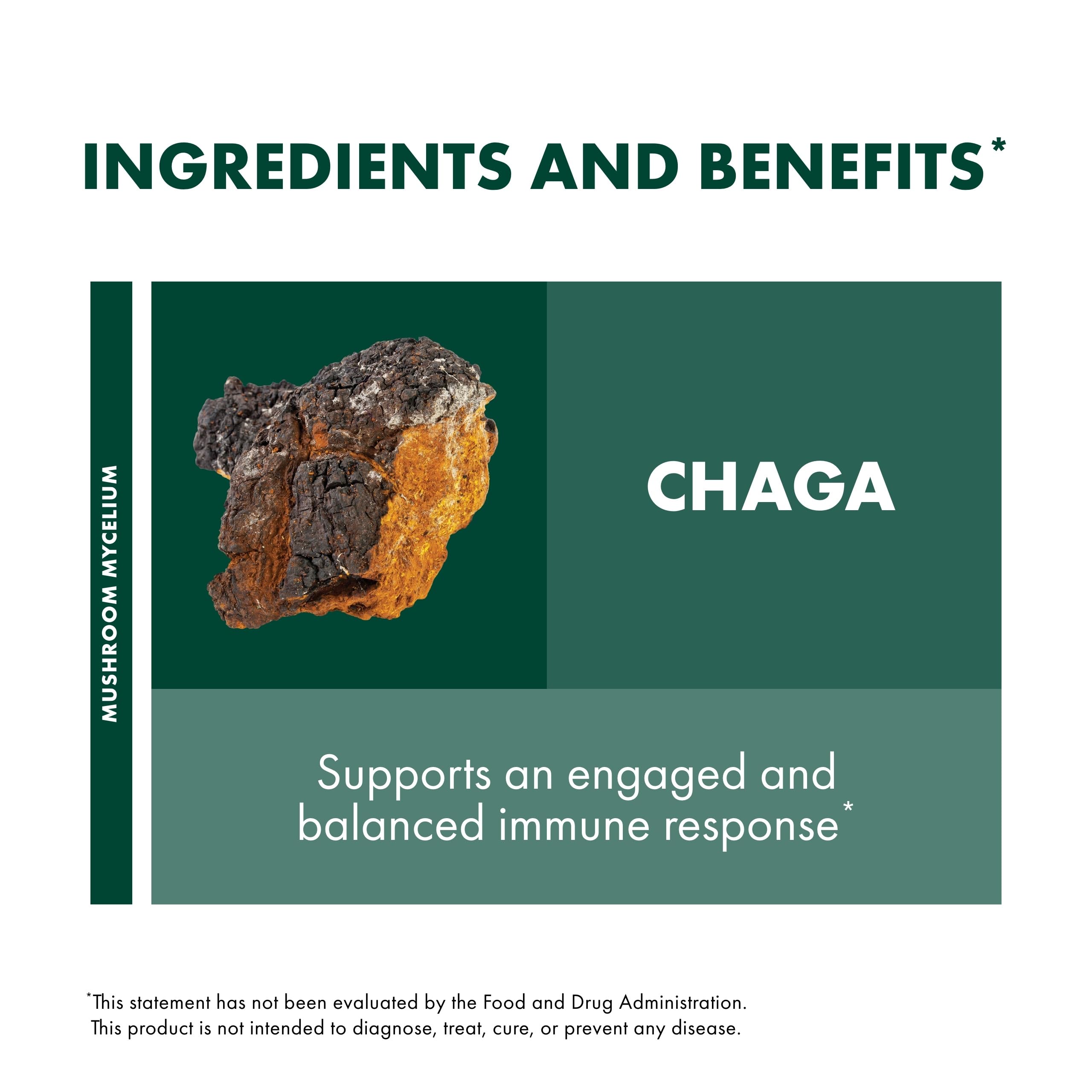 Host Defense Chaga cápsulas: tomar con alimento para mejor absorción.
