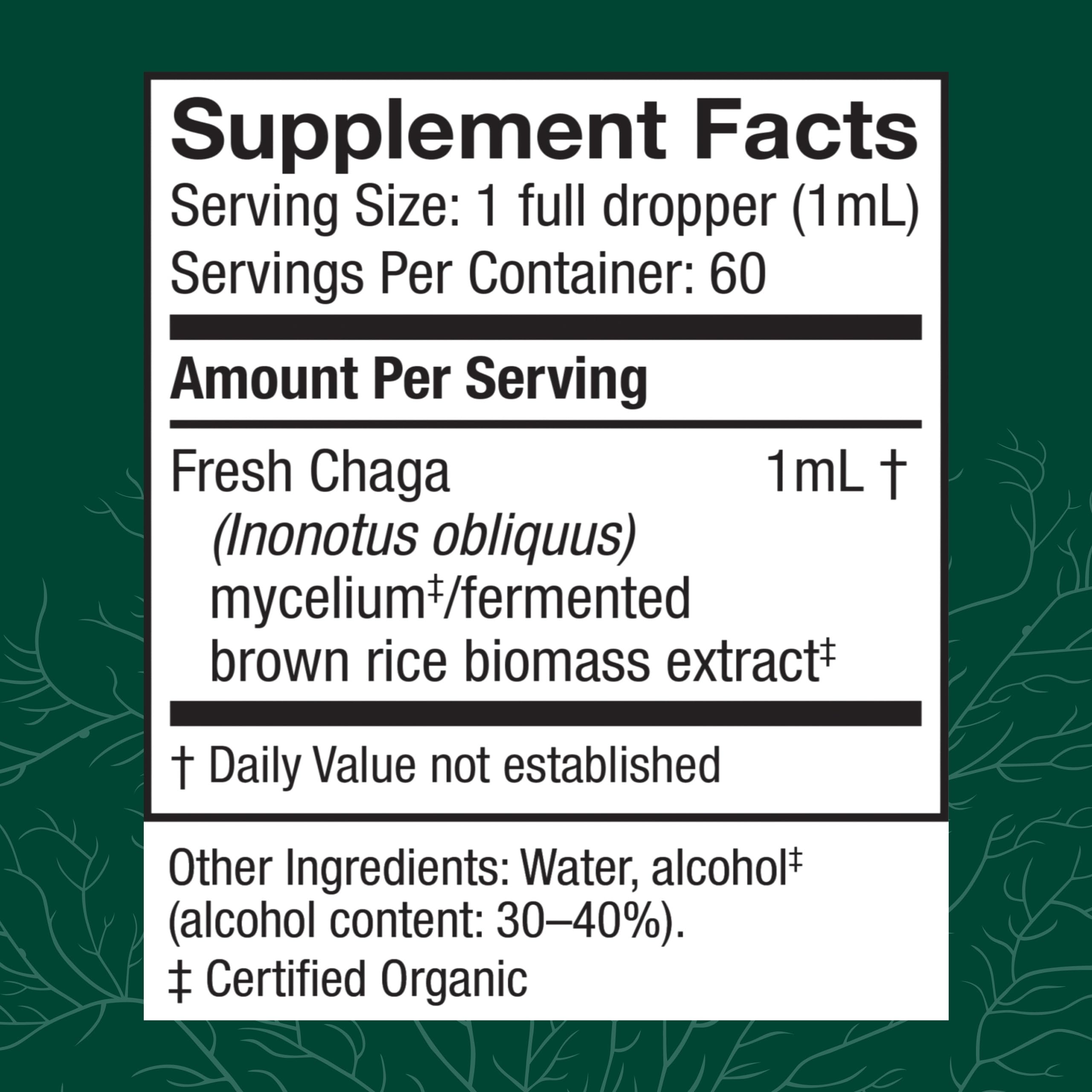 Host Defense Chaga Extract, gotero-preciso: dosis diaria fácil con comidas.