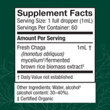 Host Defense Chaga Extract, gotero-preciso: dosis diaria fácil con comidas.