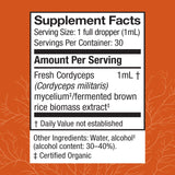 Gotero de Cordyceps para dosificaciones claras y fáciles de usar.