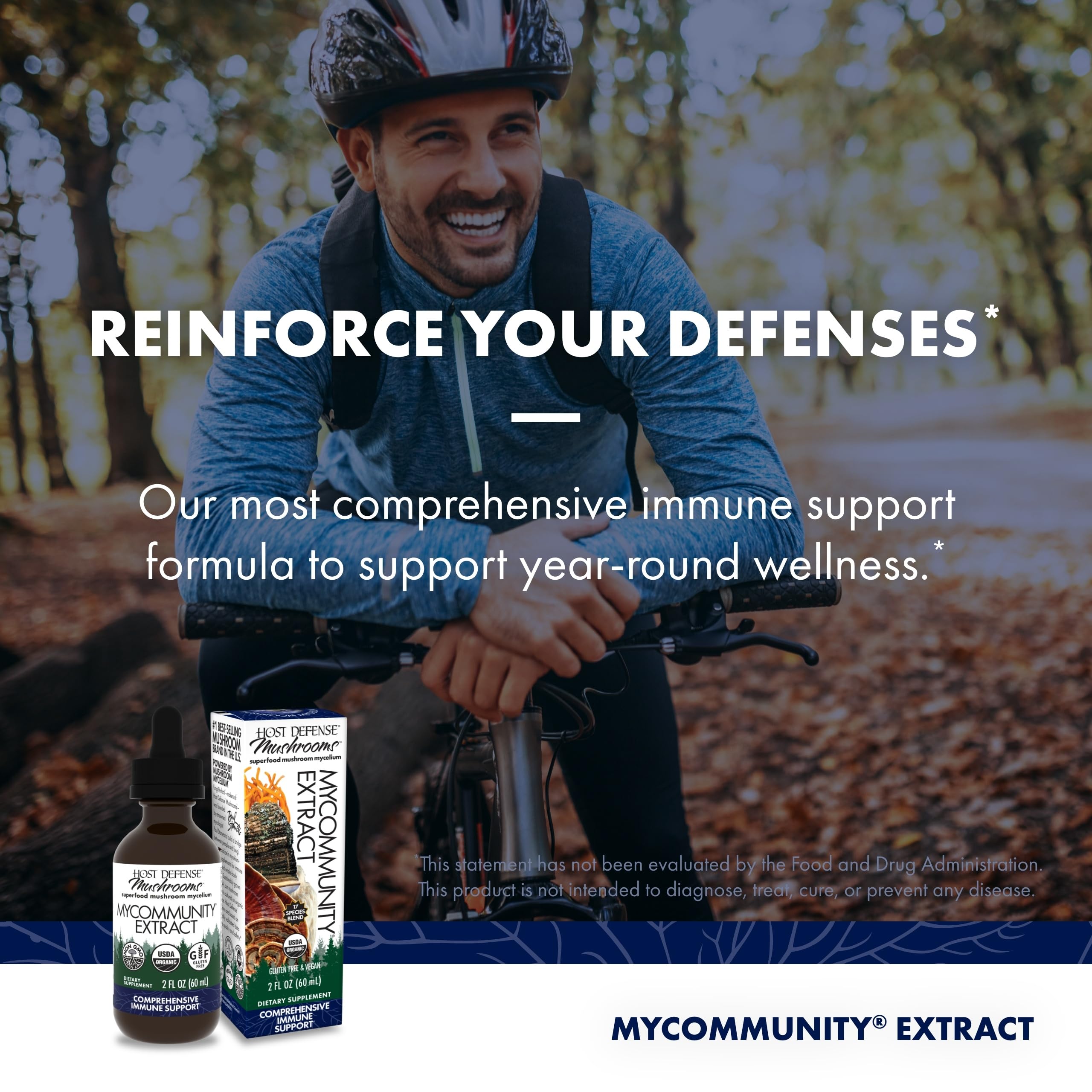 Host Defense MyCommunity Extract aroma terroso al abrir, experiencia sensorial agradable