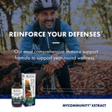 Host Defense MyCommunity Extract aroma terroso al abrir, experiencia sensorial agradable