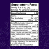 Host Defense MycoBotanicals Brain & Body con cucharita medidora, dosis precisa para cada toma.