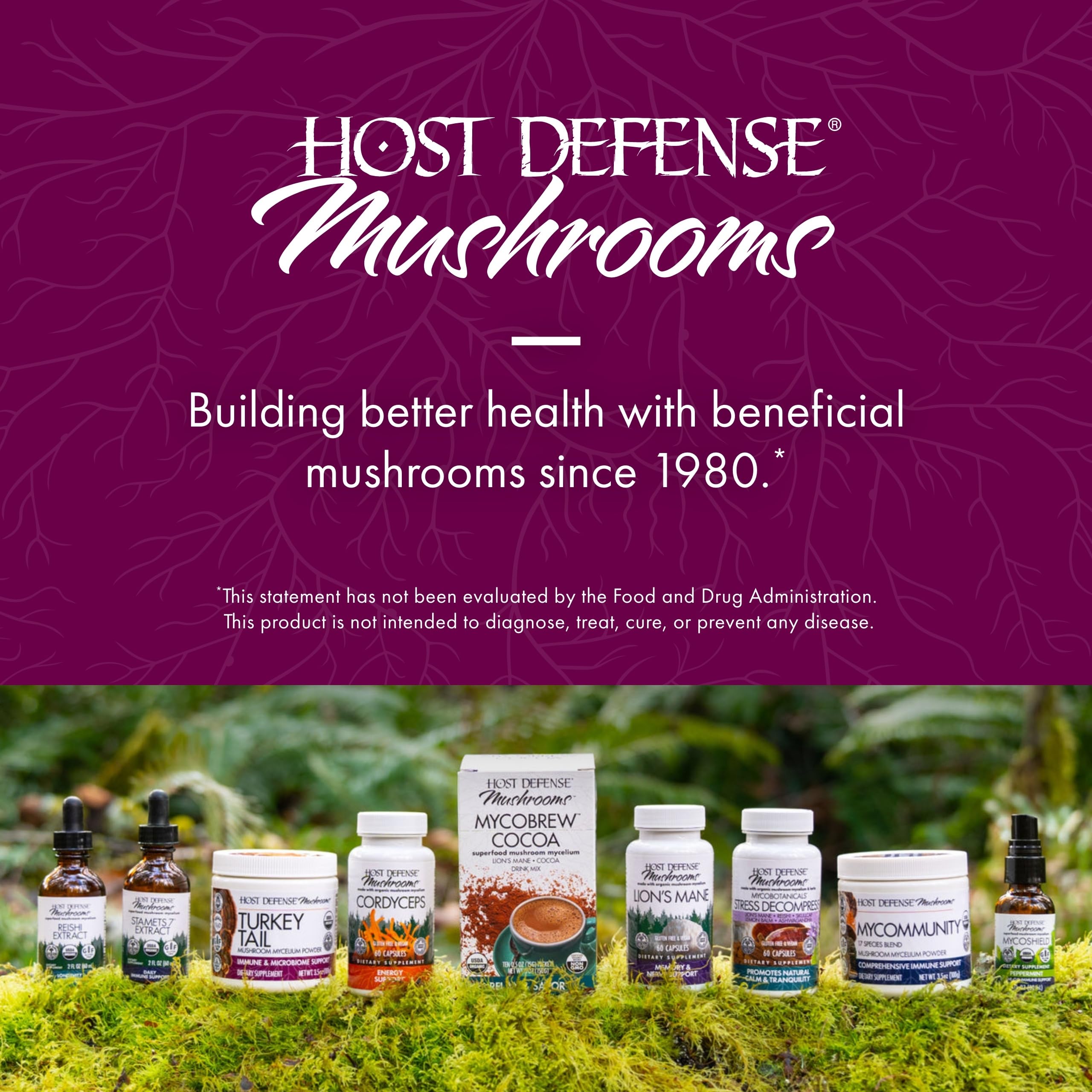 Host Defense MycoBotanicals melena de león hongo para digestión y bienestar