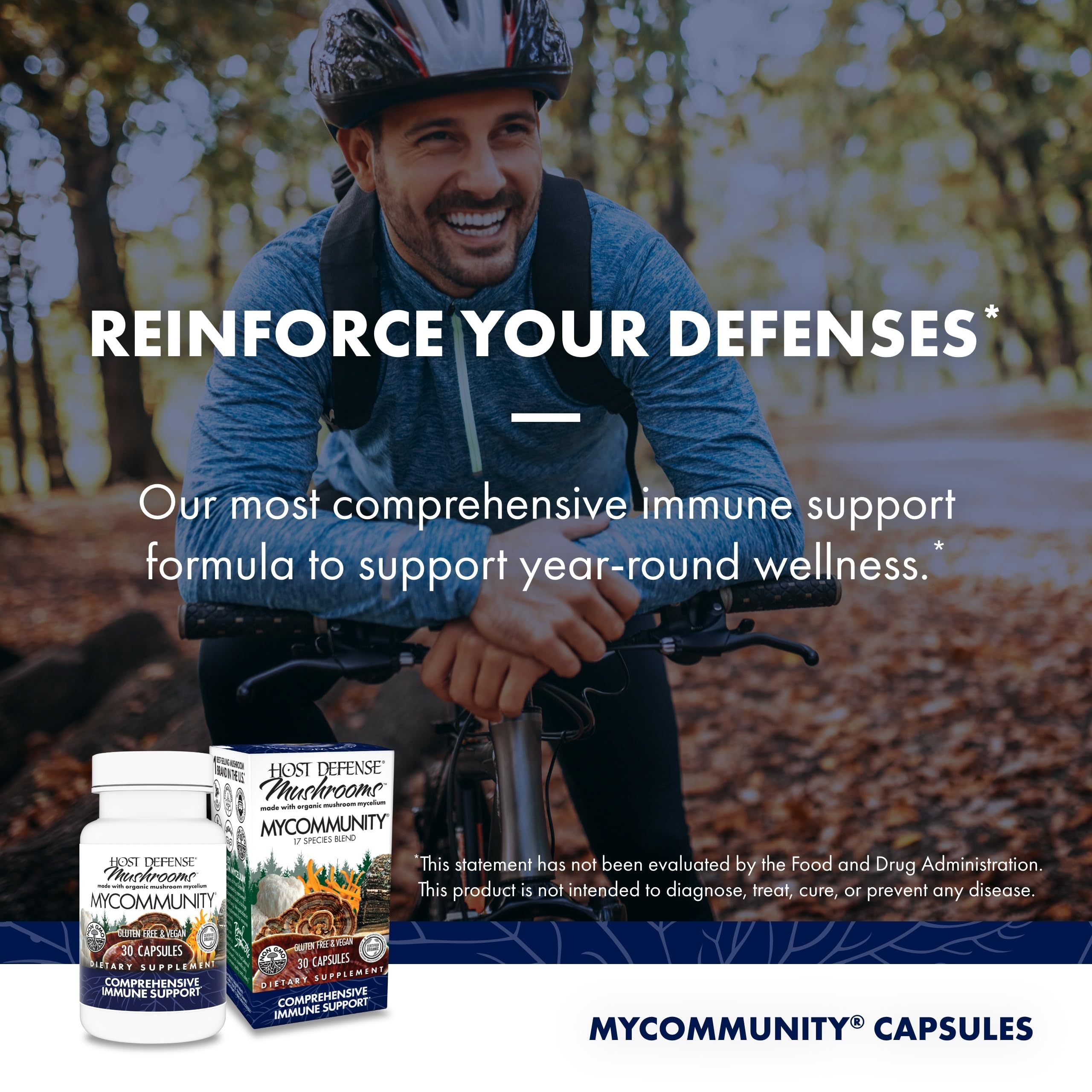 Host Defense MyCommunity: caja exterior para almacenamiento seguro y cómodo.