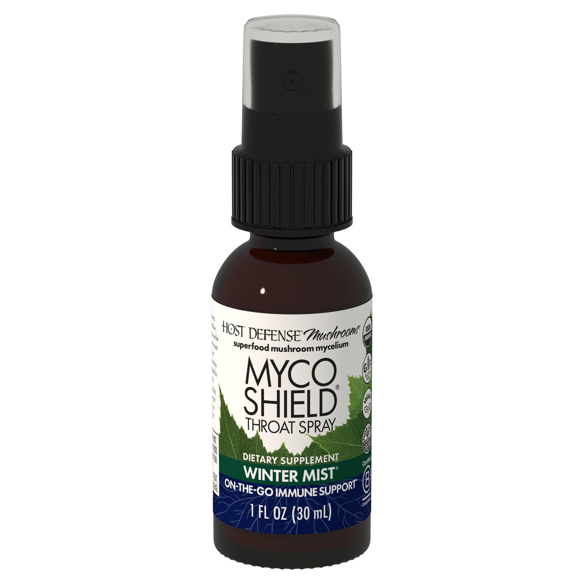 Host Defense MycoShield atomizador para garganta con aplicación suave y rápida