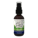 Host Defense MycoShield Throat Spray, botella, práctico para apoyo inmune diario.