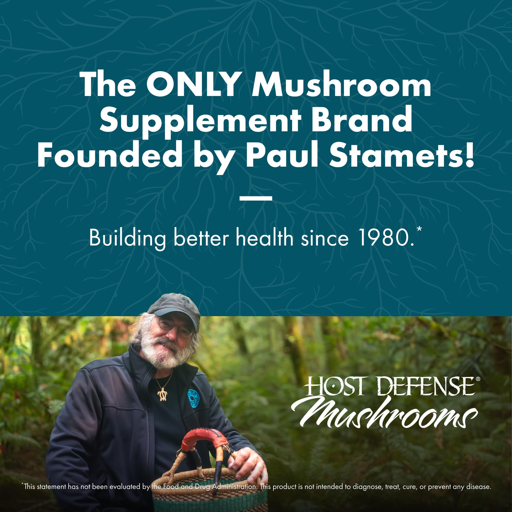 Cápsulas Host Defense Reishi, fáciles de tomar para energía sostenida