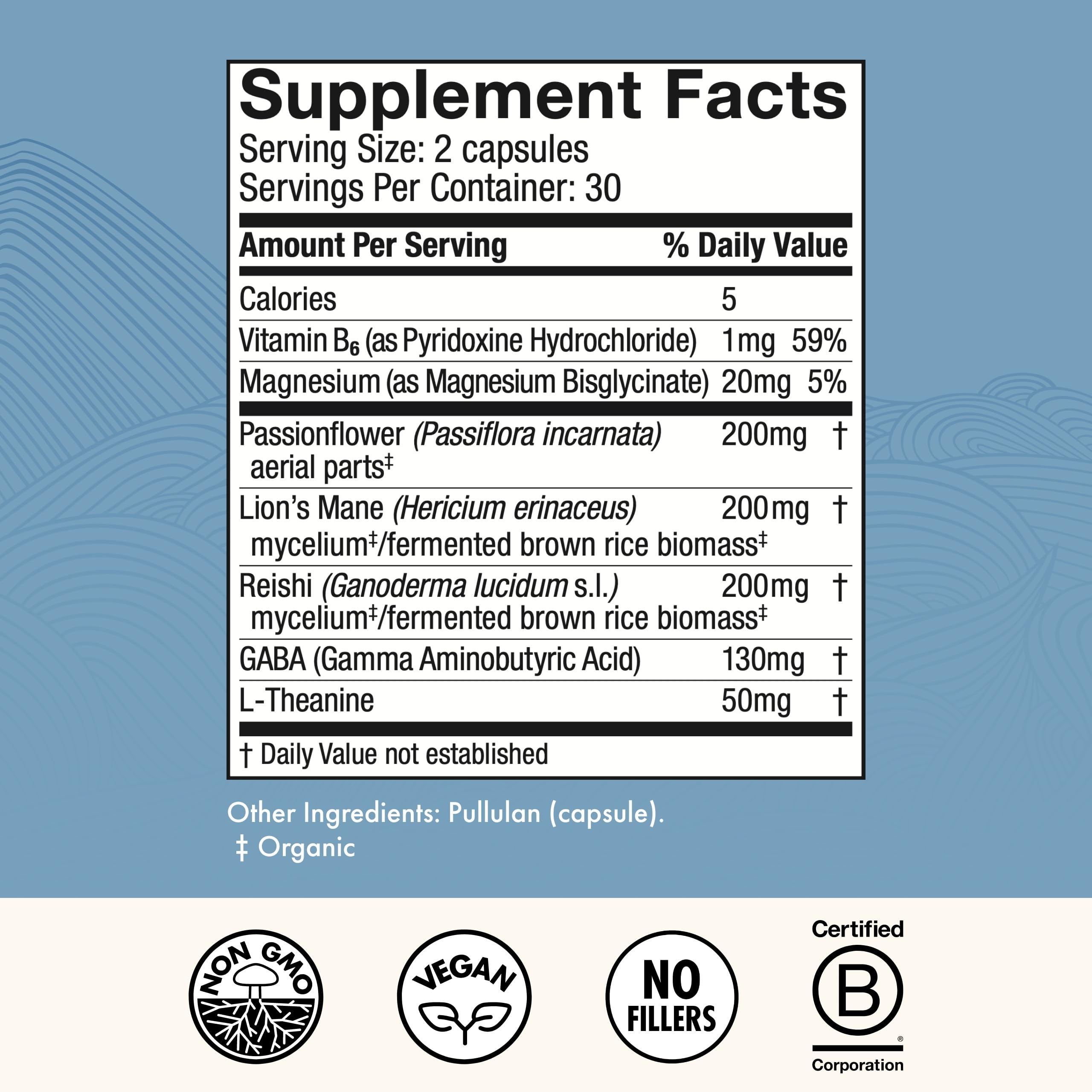 Cápsulas de MycoBenefits Sleep listos para tomar como parte de la rutina nocturna