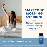 Composición de MycoBenefits Sleep con magnesio, Lion's Mane y Reishi para la relajación