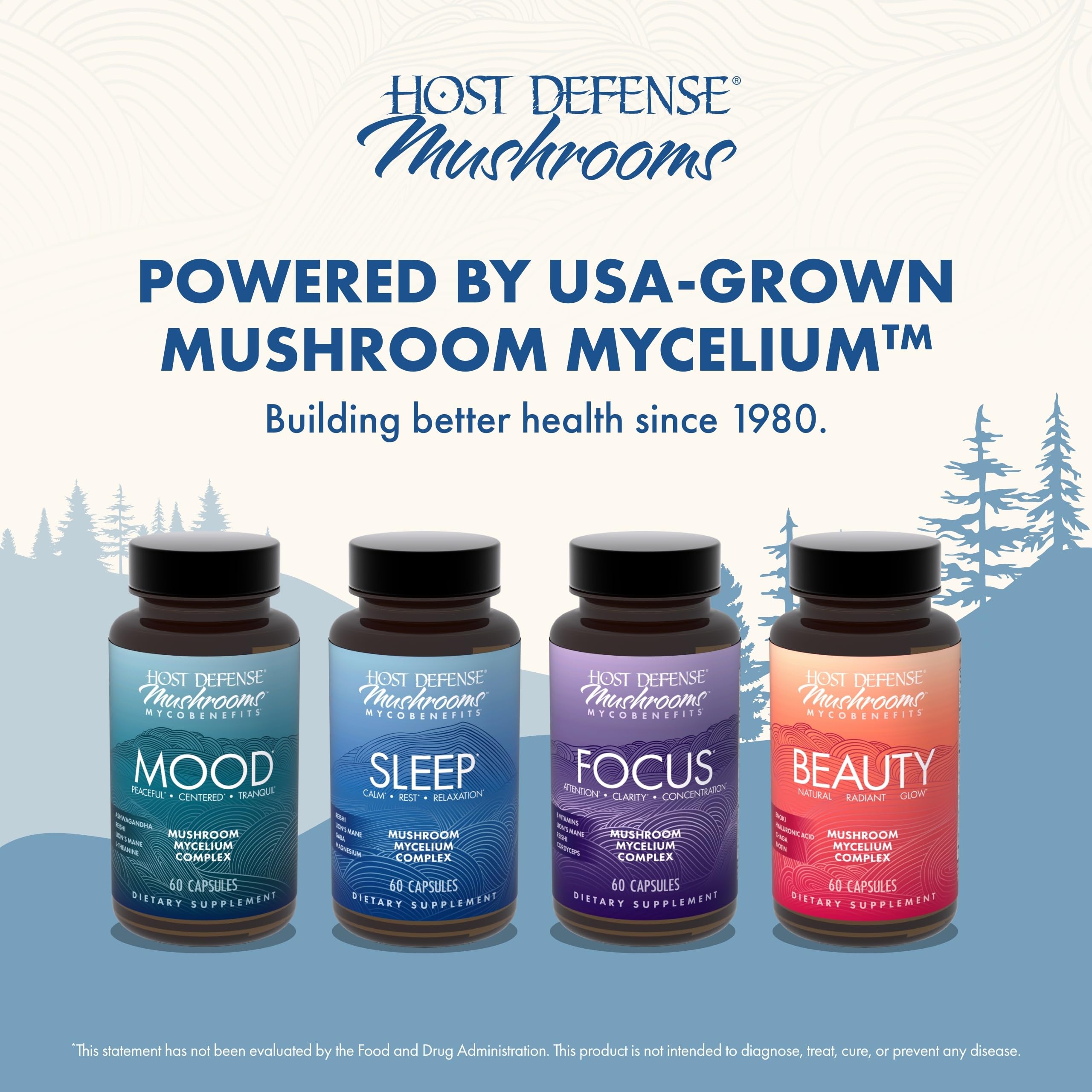 MycoBenefits Sleep de Host Defense, cápsulas con micelio para descanso nocturno
