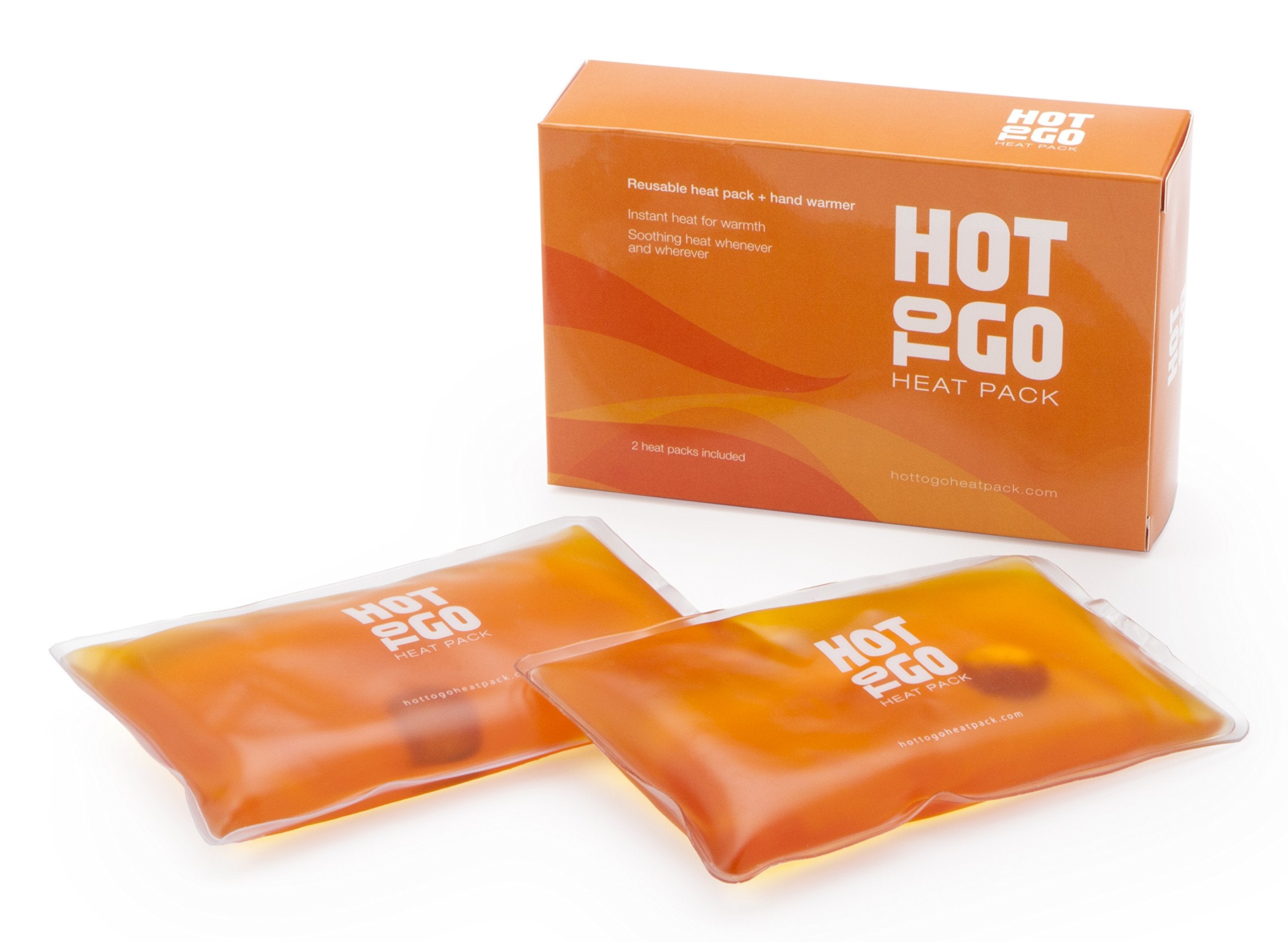 Hot to Go en uso sobre hombro para calor reconfortante durante la jornada
