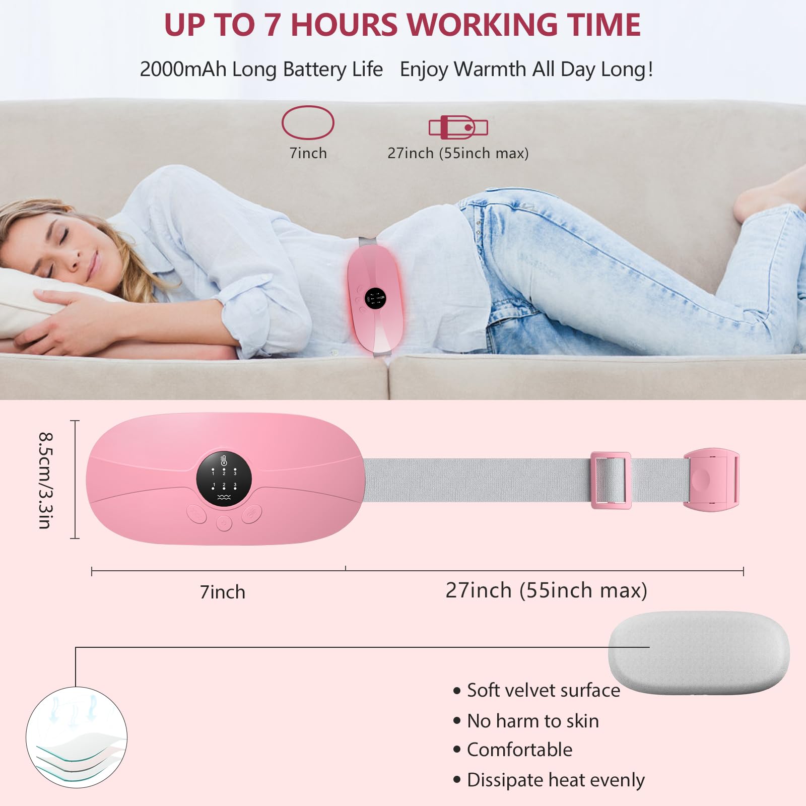 HOTBAG diseño ergonómico que abraza la cintura con comodidad.