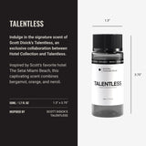 Hotel Collection Talentless oud: etiqueta visible en el frasco para un aroma lujoso.
