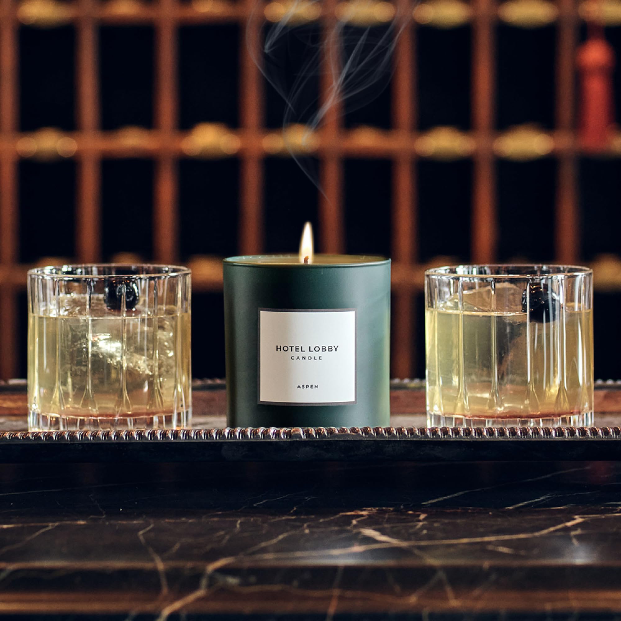 Hotel Lobby Candle Aspen vaso de diseño minimalista para cualquier rincón