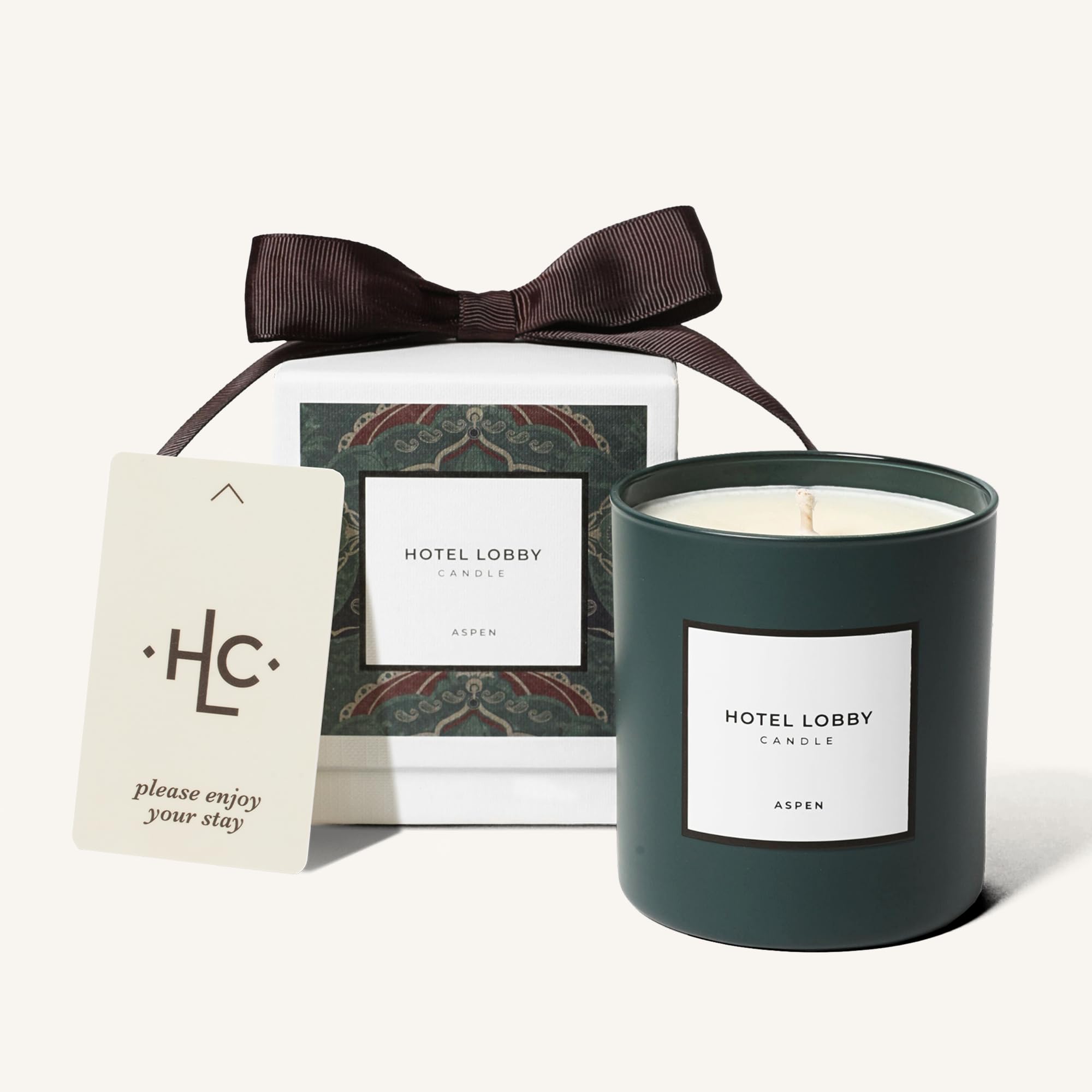 Hotel Lobby Candle Aspen vela de soja en frasco crea ambiente cálido y sofisticado