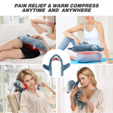 HOTHUGZ Shark Heating Pad in desk setup shows safe USB-powered warmth on demand