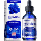 Hourten Methylene Blue, gotero-ambar: dosificación precisa para uso diario.