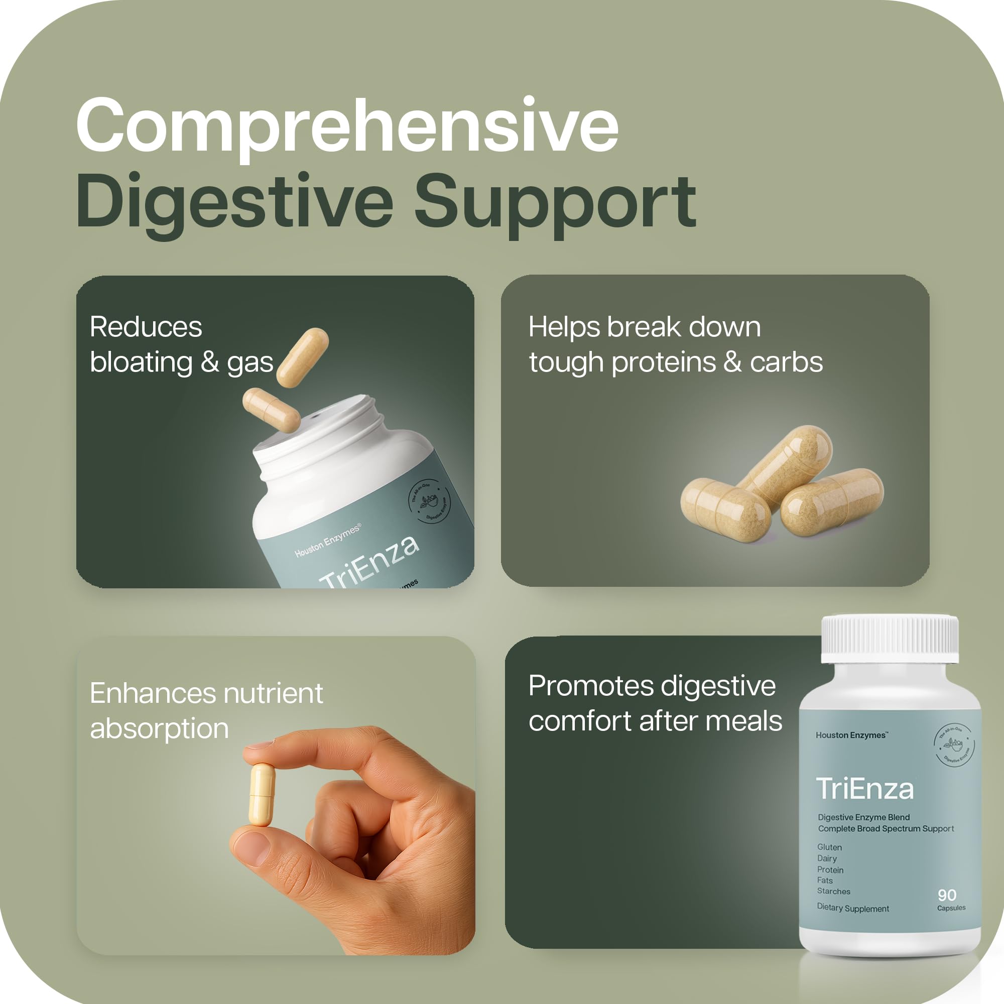 Houston Enzymes AFP Peptizyde: bote abierto listo para mezclar en el plato.