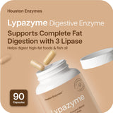Botella de Houston Enzymes Lypazyme para uso diario de enzimas lipasas
