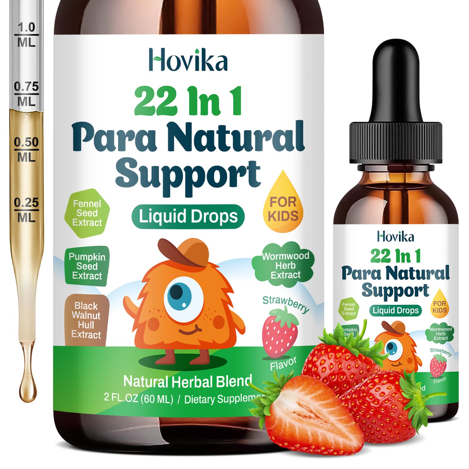 Gotas hovika 22 en 1 en botella para apoyo digestivo suave para toda la familia
