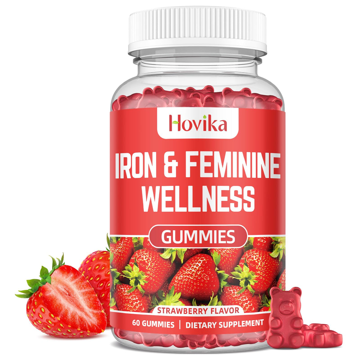 Gomitas de hierro Hovika para mujeres, empaque práctico para uso diario