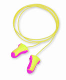 Howard Leight Laser Lite tapón auditivo de espuma de alta visibilidad con cordón para uso diario.