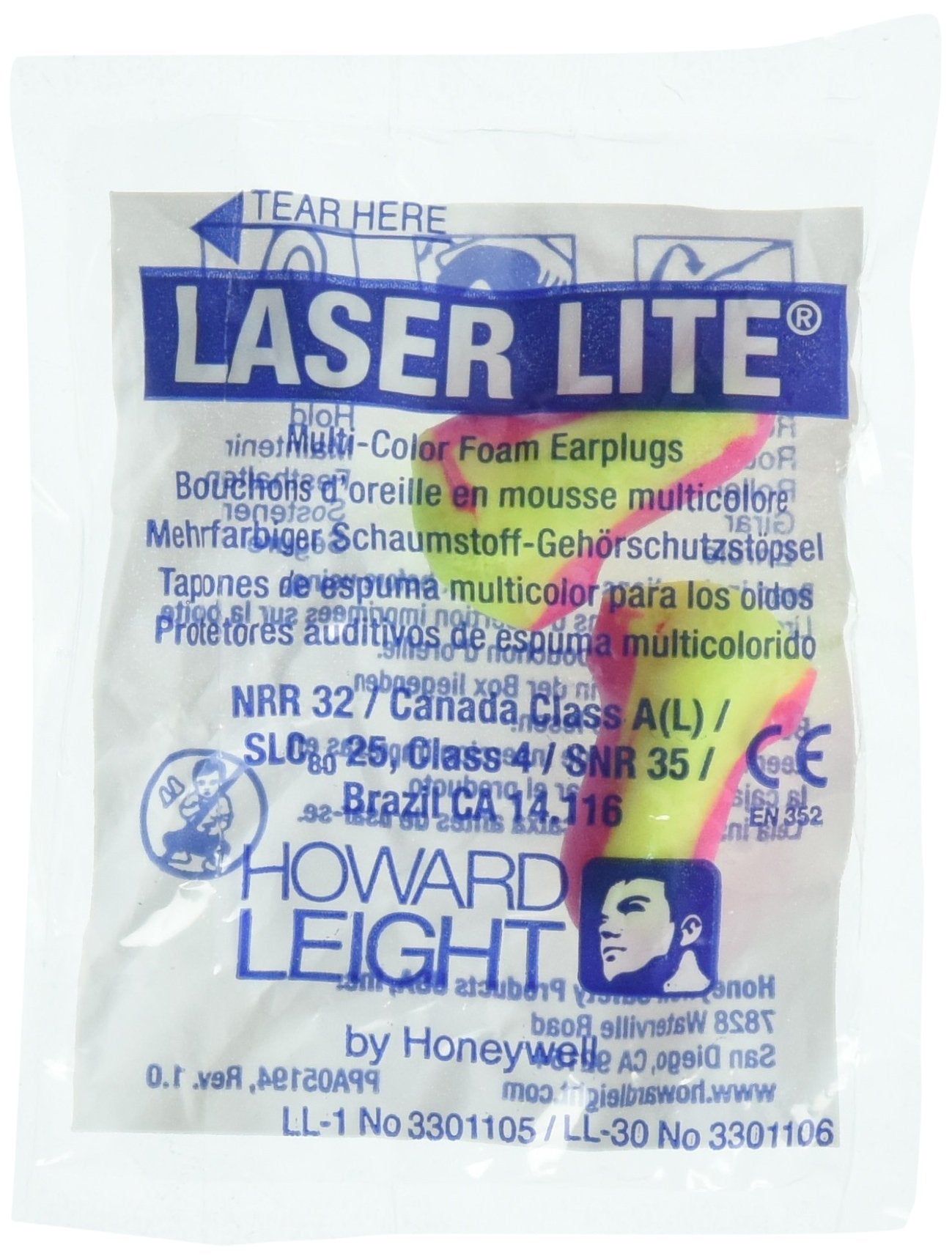 Howard Leight Laser Lite: tapones de espuma sin cables para uso cómodo y prolongado
