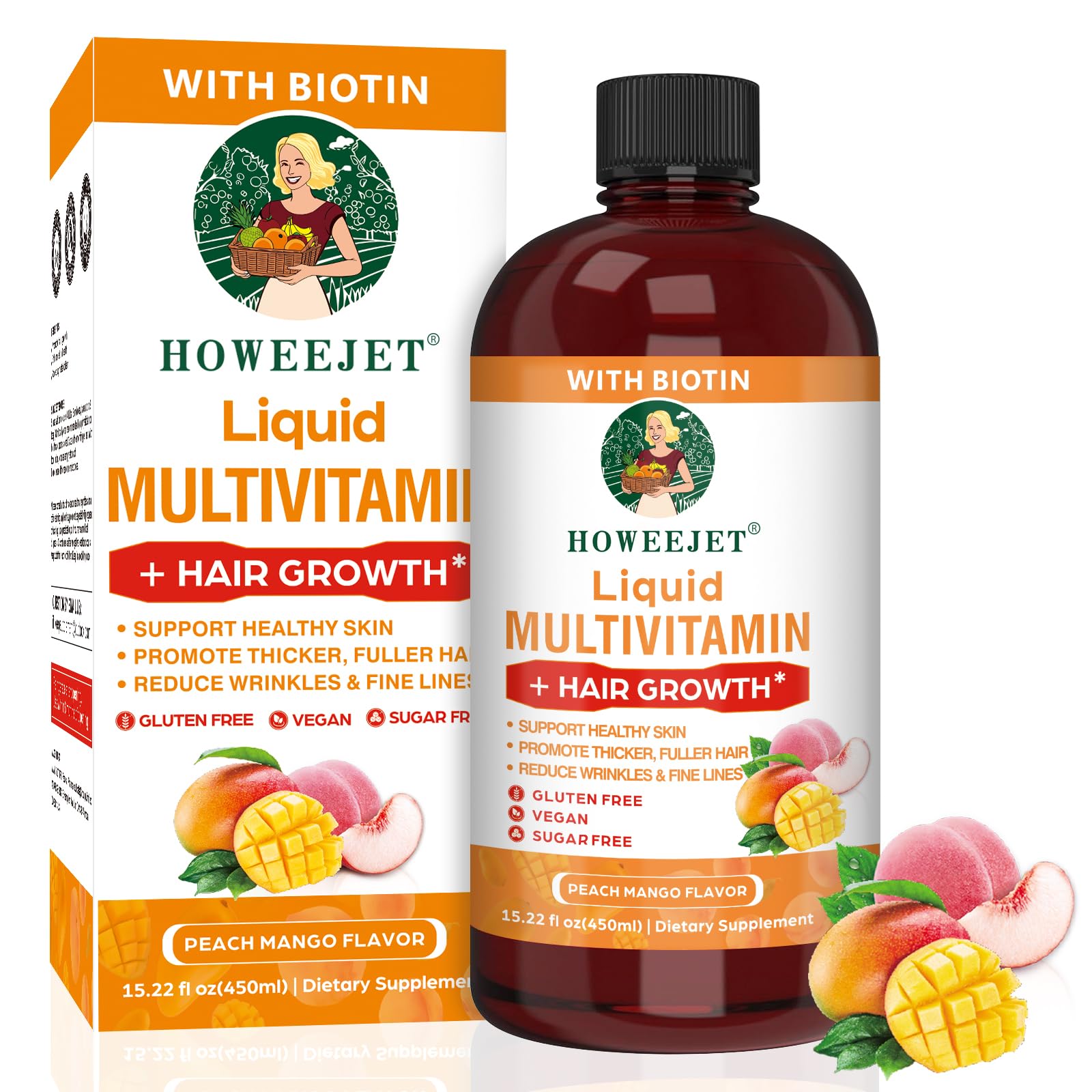 HOWEEJET botella-vertiendo: formato líquido para cuidado capilar y posible crecimiento.