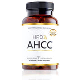 HPD Rx AHCC Shiitake cápsulas de 1100 mg, bote para uso diario.