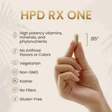 HPD Rx ONE: presentación de 180 cápsulas para planificar la rutina.