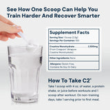 HPN C2 porcion de creatina monohidrato para entrenamientos intensos y recuperación.