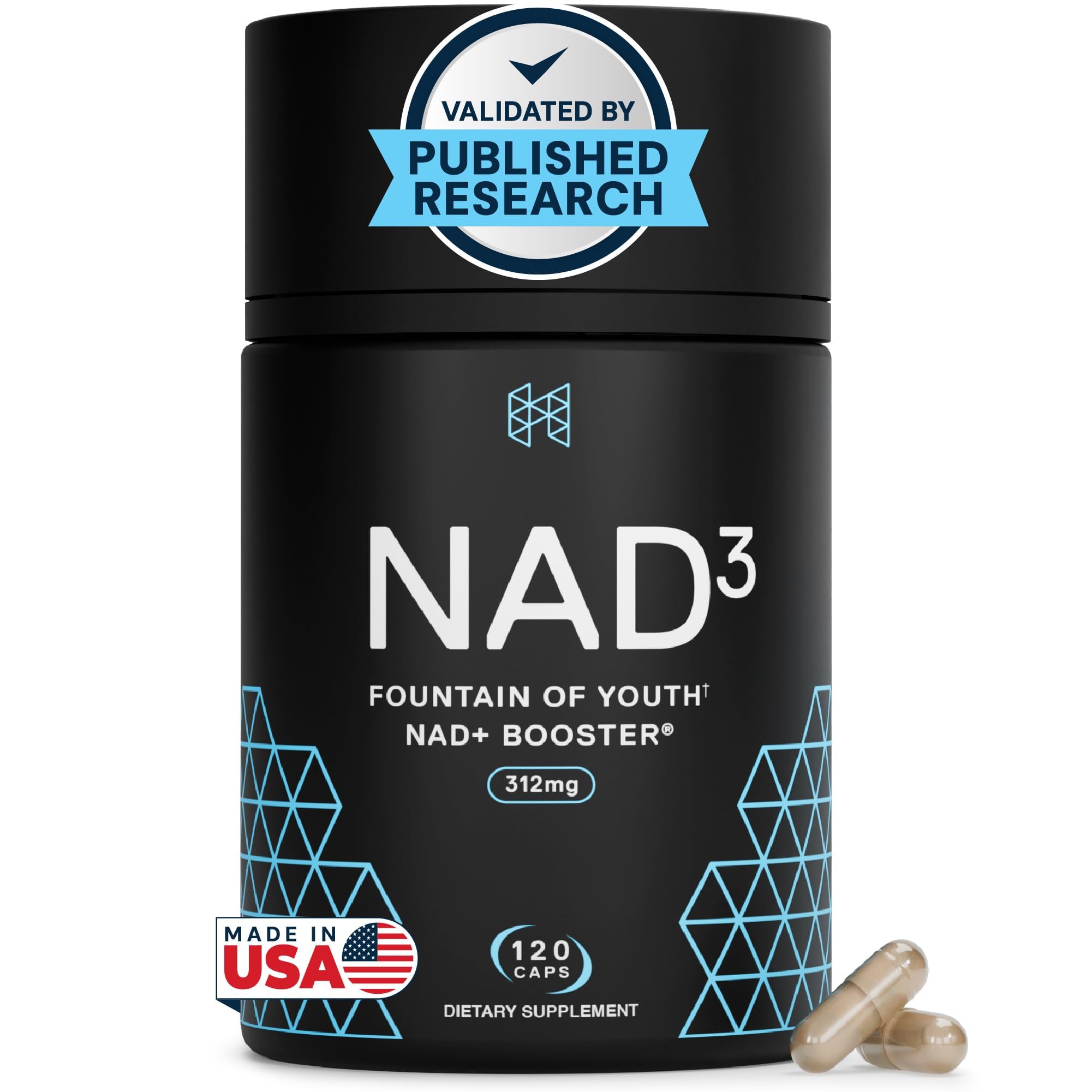 HPN NAD3: bote de cápsulas para equilibrio energético diario.